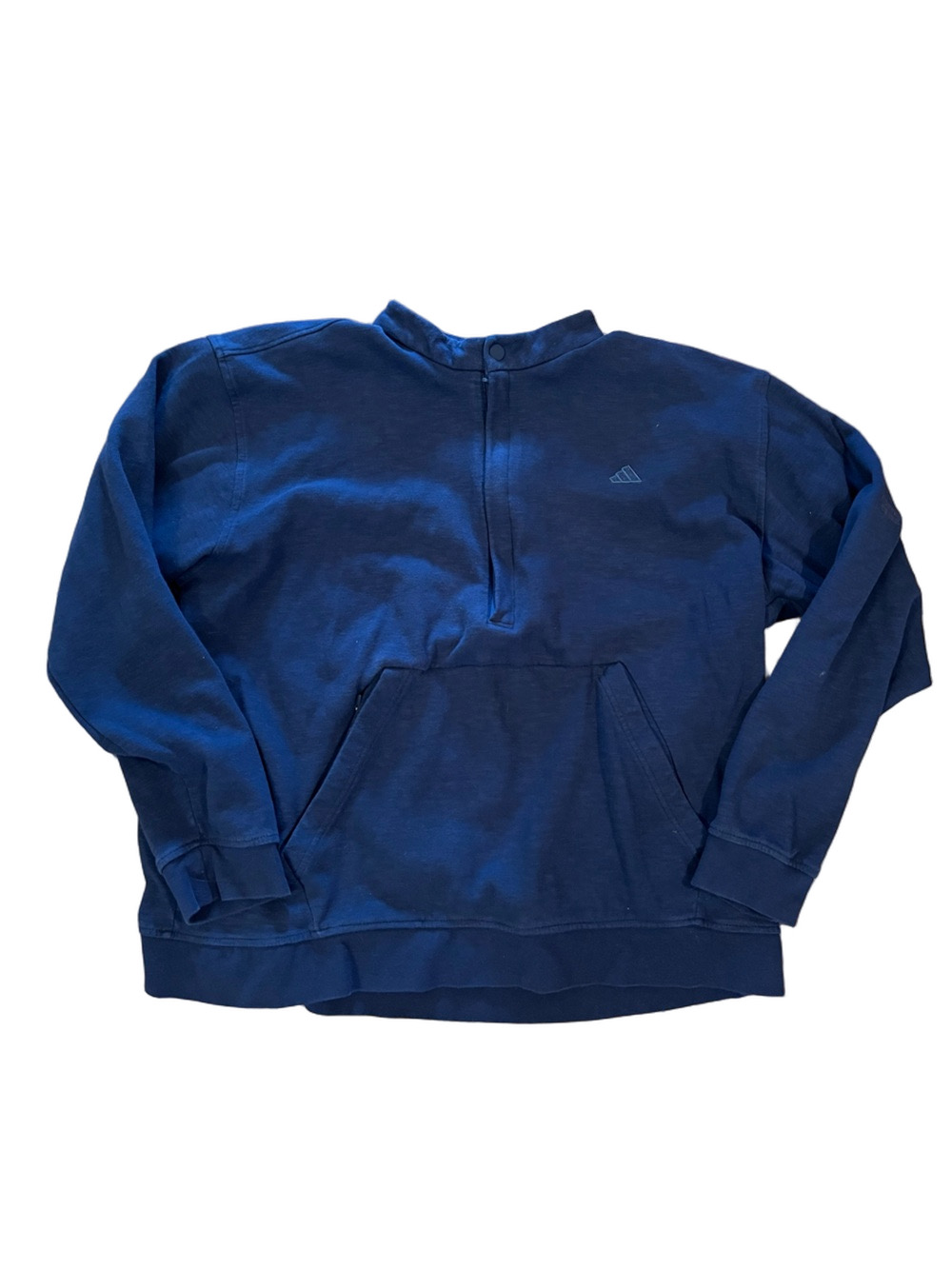 Adidas Golf Copper Creek Mock Neck Button Pullover Navy Men's XL